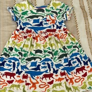 Colorful Animal Print Kids Dress